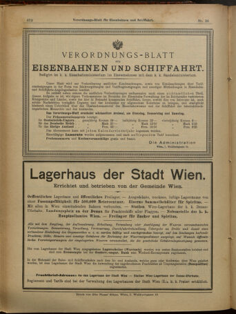 Verordnungs-Blatt für Eisenbahnen und Schiffahrt: Veröffentlichungen in Tarif- und Transport-Angelegenheiten 19010228 Seite: 16