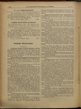 Verordnungs-Blatt für Eisenbahnen und Schiffahrt: Veröffentlichungen in Tarif- und Transport-Angelegenheiten 19010302 Seite: 12