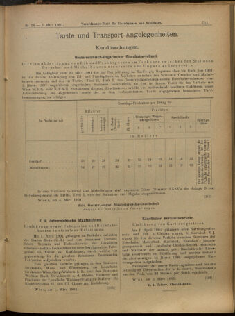 Verordnungs-Blatt für Eisenbahnen und Schiffahrt: Veröffentlichungen in Tarif- und Transport-Angelegenheiten 19010305 Seite: 9