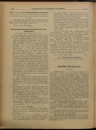 Verordnungs-Blatt für Eisenbahnen und Schiffahrt: Veröffentlichungen in Tarif- und Transport-Angelegenheiten 19010309 Seite: 14