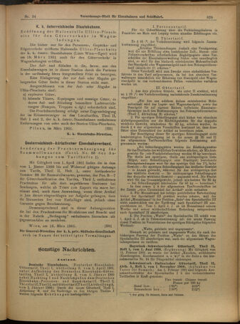 Verordnungs-Blatt für Eisenbahnen und Schiffahrt: Veröffentlichungen in Tarif- und Transport-Angelegenheiten 19010319 Seite: 13