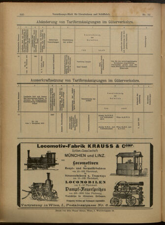 Verordnungs-Blatt für Eisenbahnen und Schiffahrt: Veröffentlichungen in Tarif- und Transport-Angelegenheiten 19010319 Seite: 24