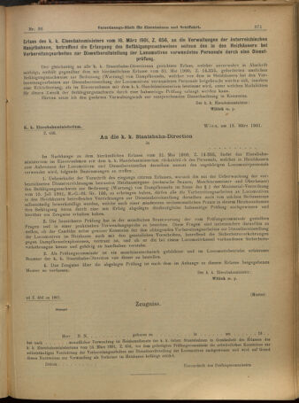 Verordnungs-Blatt für Eisenbahnen und Schiffahrt: Veröffentlichungen in Tarif- und Transport-Angelegenheiten 19010323 Seite: 11