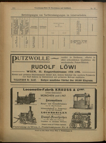 Verordnungs-Blatt für Eisenbahnen und Schiffahrt: Veröffentlichungen in Tarif- und Transport-Angelegenheiten 19010328 Seite: 24