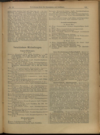 Verordnungs-Blatt für Eisenbahnen und Schiffahrt: Veröffentlichungen in Tarif- und Transport-Angelegenheiten 19010330 Seite: 9