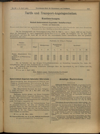 Verordnungs-Blatt für Eisenbahnen und Schiffahrt: Veröffentlichungen in Tarif- und Transport-Angelegenheiten 19010402 Seite: 13