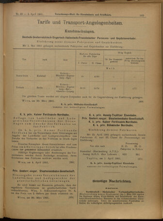 Verordnungs-Blatt für Eisenbahnen und Schiffahrt: Veröffentlichungen in Tarif- und Transport-Angelegenheiten 19010404 Seite: 9