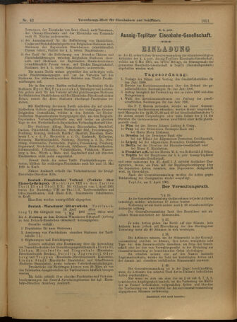 Verordnungs-Blatt für Eisenbahnen und Schiffahrt: Veröffentlichungen in Tarif- und Transport-Angelegenheiten 19010411 Seite: 17