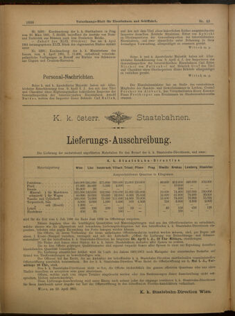 Verordnungs-Blatt für Eisenbahnen und Schiffahrt: Veröffentlichungen in Tarif- und Transport-Angelegenheiten 19010413 Seite: 8