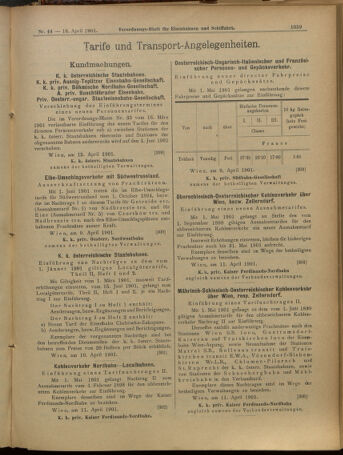 Verordnungs-Blatt für Eisenbahnen und Schiffahrt: Veröffentlichungen in Tarif- und Transport-Angelegenheiten 19010416 Seite: 8