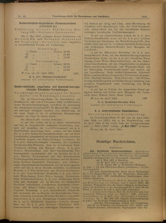 Verordnungs-Blatt für Eisenbahnen und Schiffahrt: Veröffentlichungen in Tarif- und Transport-Angelegenheiten 19010420 Seite: 13