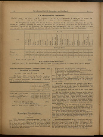 Verordnungs-Blatt für Eisenbahnen und Schiffahrt: Veröffentlichungen in Tarif- und Transport-Angelegenheiten 19010423 Seite: 12