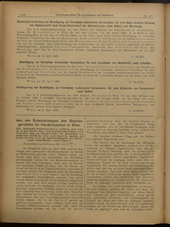 Verordnungs-Blatt für Eisenbahnen und Schiffahrt: Veröffentlichungen in Tarif- und Transport-Angelegenheiten 19010423 Seite: 2