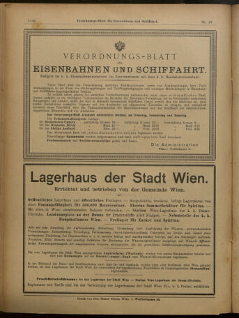 Verordnungs-Blatt für Eisenbahnen und Schiffahrt: Veröffentlichungen in Tarif- und Transport-Angelegenheiten 19010423 Seite: 24