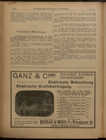 Verordnungs-Blatt für Eisenbahnen und Schiffahrt: Veröffentlichungen in Tarif- und Transport-Angelegenheiten 19010425 Seite: 22