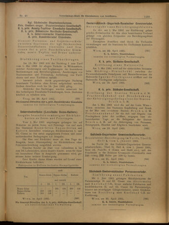 Verordnungs-Blatt für Eisenbahnen und Schiffahrt: Veröffentlichungen in Tarif- und Transport-Angelegenheiten 19010425 Seite: 27