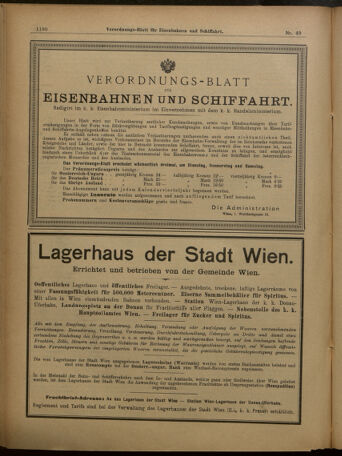 Verordnungs-Blatt für Eisenbahnen und Schiffahrt: Veröffentlichungen in Tarif- und Transport-Angelegenheiten 19010427 Seite: 12