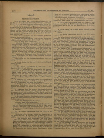 Verordnungs-Blatt für Eisenbahnen und Schiffahrt: Veröffentlichungen in Tarif- und Transport-Angelegenheiten 19010427 Seite: 2