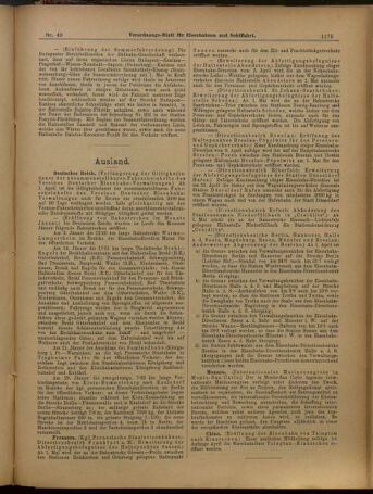 Verordnungs-Blatt für Eisenbahnen und Schiffahrt: Veröffentlichungen in Tarif- und Transport-Angelegenheiten 19010427 Seite: 7