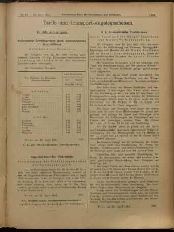 Verordnungs-Blatt für Eisenbahnen und Schiffahrt: Veröffentlichungen in Tarif- und Transport-Angelegenheiten 19010430 Seite: 9