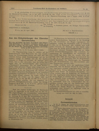 Verordnungs-Blatt für Eisenbahnen und Schiffahrt: Veröffentlichungen in Tarif- und Transport-Angelegenheiten 19010502 Seite: 2