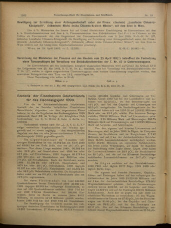 Verordnungs-Blatt für Eisenbahnen und Schiffahrt: Veröffentlichungen in Tarif- und Transport-Angelegenheiten 19010507 Seite: 2