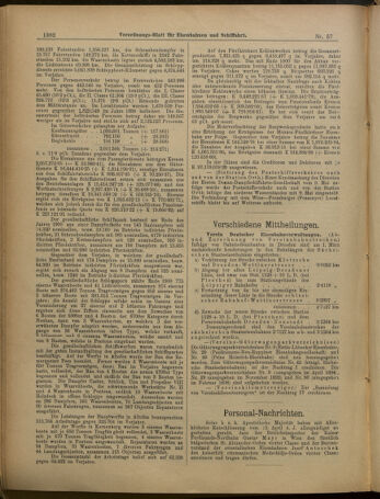 Verordnungs-Blatt für Eisenbahnen und Schiffahrt: Veröffentlichungen in Tarif- und Transport-Angelegenheiten 19010516 Seite: 6