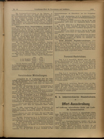 Verordnungs-Blatt für Eisenbahnen und Schiffahrt: Veröffentlichungen in Tarif- und Transport-Angelegenheiten 19010518 Seite: 11