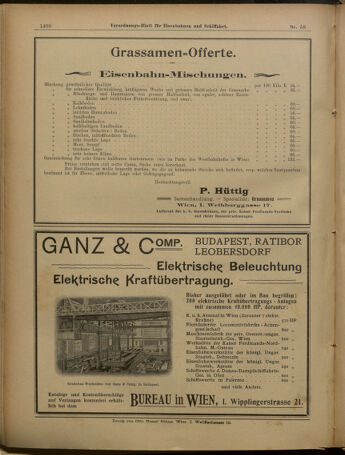 Verordnungs-Blatt für Eisenbahnen und Schiffahrt: Veröffentlichungen in Tarif- und Transport-Angelegenheiten 19010518 Seite: 20