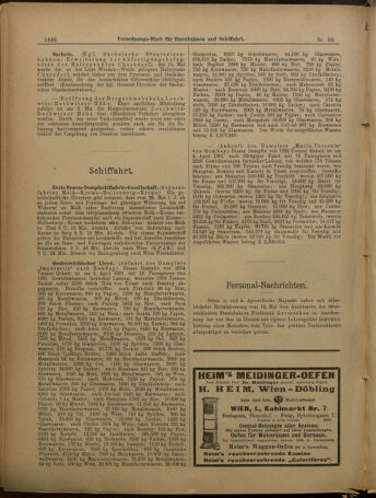 Verordnungs-Blatt für Eisenbahnen und Schiffahrt: Veröffentlichungen in Tarif- und Transport-Angelegenheiten 19010523 Seite: 16