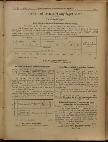 Verordnungs-Blatt für Eisenbahnen und Schiffahrt: Veröffentlichungen in Tarif- und Transport-Angelegenheiten 19010523 Seite: 17