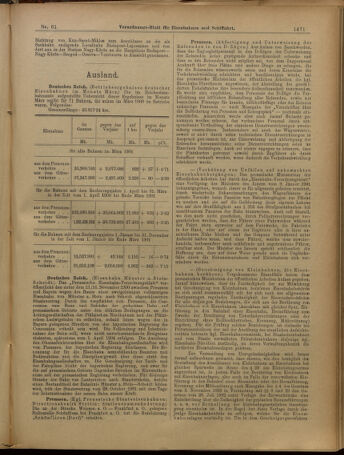 Verordnungs-Blatt für Eisenbahnen und Schiffahrt: Veröffentlichungen in Tarif- und Transport-Angelegenheiten 19010525 Seite: 15