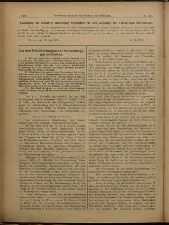 Verordnungs-Blatt für Eisenbahnen und Schiffahrt: Veröffentlichungen in Tarif- und Transport-Angelegenheiten 19010530 Seite: 2