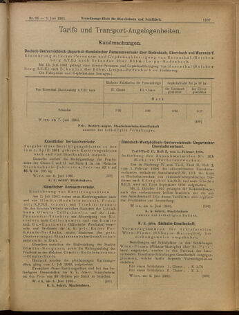 Verordnungs-Blatt für Eisenbahnen und Schiffahrt: Veröffentlichungen in Tarif- und Transport-Angelegenheiten 19010608 Seite: 9