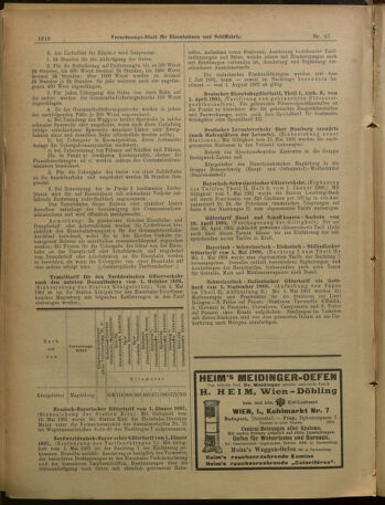 Verordnungs-Blatt für Eisenbahnen und Schiffahrt: Veröffentlichungen in Tarif- und Transport-Angelegenheiten 19010611 Seite: 14