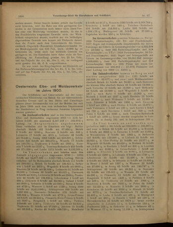 Verordnungs-Blatt für Eisenbahnen und Schiffahrt: Veröffentlichungen in Tarif- und Transport-Angelegenheiten 19010611 Seite: 2