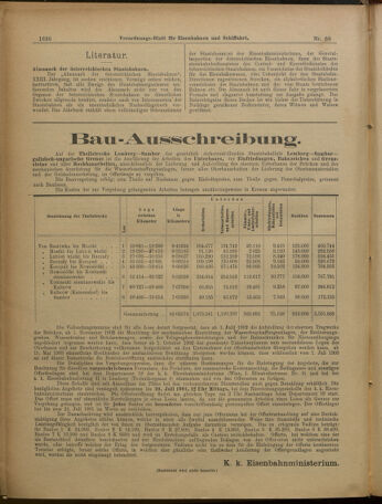 Verordnungs-Blatt für Eisenbahnen und Schiffahrt: Veröffentlichungen in Tarif- und Transport-Angelegenheiten 19010613 Seite: 14