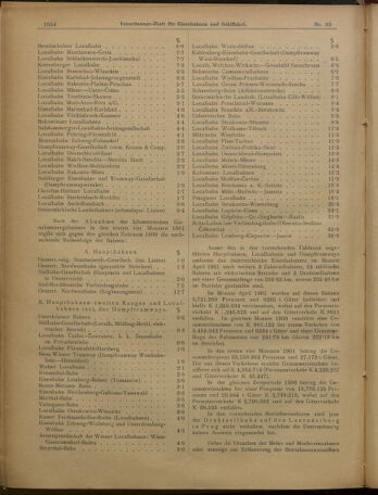 Verordnungs-Blatt für Eisenbahnen und Schiffahrt: Veröffentlichungen in Tarif- und Transport-Angelegenheiten 19010615 Seite: 6