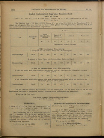 Verordnungs-Blatt für Eisenbahnen und Schiffahrt: Veröffentlichungen in Tarif- und Transport-Angelegenheiten 19010618 Seite: 12