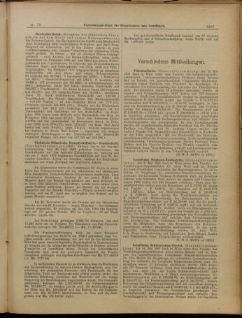 Verordnungs-Blatt für Eisenbahnen und Schiffahrt: Veröffentlichungen in Tarif- und Transport-Angelegenheiten 19010618 Seite: 7