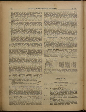 Verordnungs-Blatt für Eisenbahnen und Schiffahrt: Veröffentlichungen in Tarif- und Transport-Angelegenheiten 19010622 Seite: 8