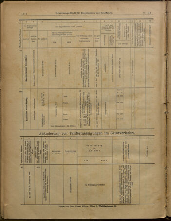 Verordnungs-Blatt für Eisenbahnen und Schiffahrt: Veröffentlichungen in Tarif- und Transport-Angelegenheiten 19010627 Seite: 16