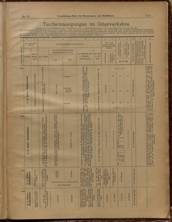 Verordnungs-Blatt für Eisenbahnen und Schiffahrt: Veröffentlichungen in Tarif- und Transport-Angelegenheiten 19010629 Seite: 11