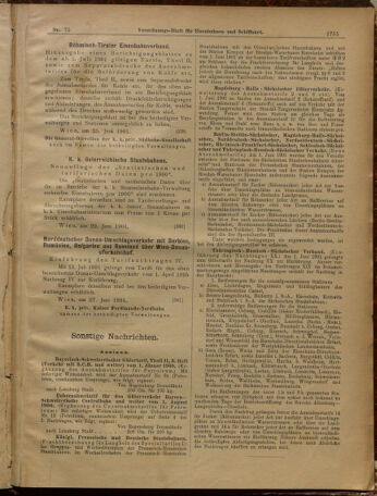 Verordnungs-Blatt für Eisenbahnen und Schiffahrt: Veröffentlichungen in Tarif- und Transport-Angelegenheiten 19010629 Seite: 9