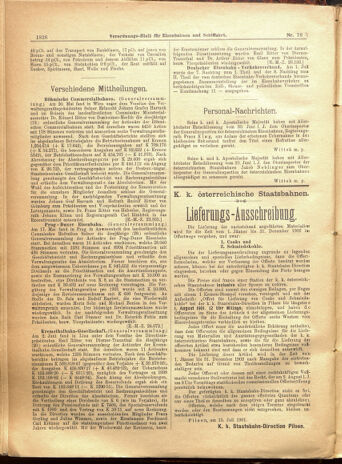 Verordnungs-Blatt für Eisenbahnen und Schiffahrt: Veröffentlichungen in Tarif- und Transport-Angelegenheiten 19010706 Seite: 10