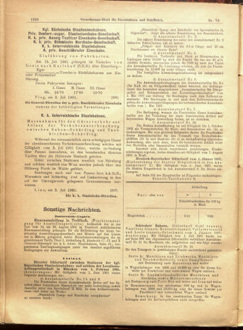 Verordnungs-Blatt für Eisenbahnen und Schiffahrt: Veröffentlichungen in Tarif- und Transport-Angelegenheiten 19010706 Seite: 12