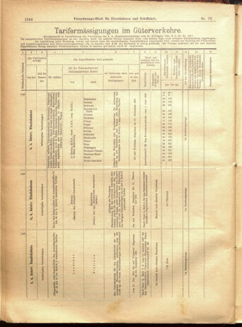 Verordnungs-Blatt für Eisenbahnen und Schiffahrt: Veröffentlichungen in Tarif- und Transport-Angelegenheiten 19010709 Seite: 8