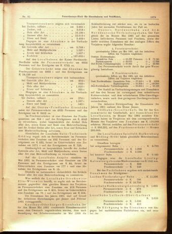 Verordnungs-Blatt für Eisenbahnen und Schiffahrt: Veröffentlichungen in Tarif- und Transport-Angelegenheiten 19010713 Seite: 19