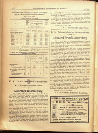 Verordnungs-Blatt für Eisenbahnen und Schiffahrt: Veröffentlichungen in Tarif- und Transport-Angelegenheiten 19010718 Seite: 8