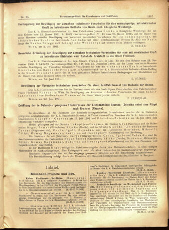 Verordnungs-Blatt für Eisenbahnen und Schiffahrt: Veröffentlichungen in Tarif- und Transport-Angelegenheiten 19010723 Seite: 13